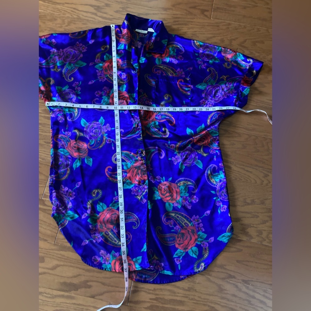 Vintage Intimate Pleasures Night Robe Hollywood Glam 14/16 Polyester Ornate - Picture 7 of 8